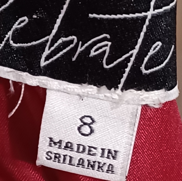 Long Tank Red Chiffon 8 Formal Holiday Dress - Picture 8 of 11